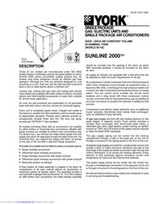 York SUNLINE MAGNUM 300 Manual