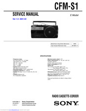 Sony CFM-S1 Service Manual