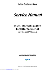 Nokia 1650 Service Manual