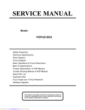 VIORE PDP4210EA Service Manual