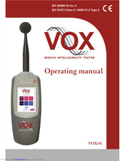 Vox VOX-01 Operating Manual