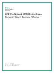 HP FlexNetwork MSR Series Command Reference Manual