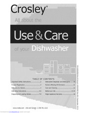Crosley CDB900NS5A Use And Care Manual