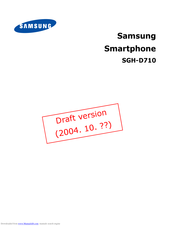 Samsung SGH-D710 User Manual