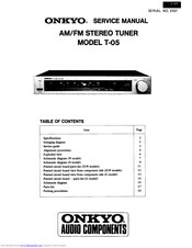 Onkyo T-05 Service Manual