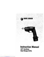 Black & Decker 2623 Instruction Manual