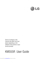 LG KM555R User Manual