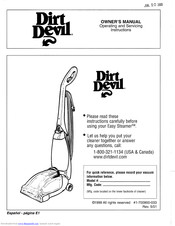 Dirt Devil Easy Steamer Owner's Manual