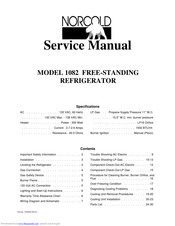 Norcold 1082 Service Manual