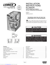 Lennox EL280UH070P24A Installation Instructions Manual