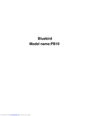 HTC Bluebird PB10 Manual