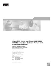 Cisco ONS 15454 SDH E1-75 Configuration Manual