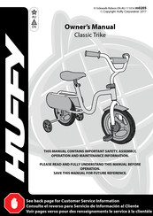 Huffy CLASSIC TRIKE Owner's Manual