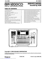 Roland BR-1200CD Service Notes