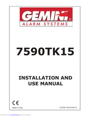 Gemini 7590TK15 Installation And Use Manual