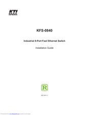 KTI Networks KFS-0840 Installation Manual