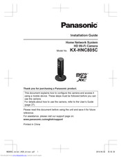 Panasonic KX-HNC805C Installation Manual