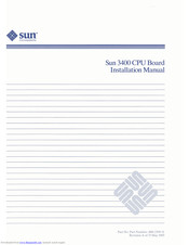 Sun Microsystems 3400 Installation Manual