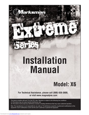 Marksman X6 Installation Manual
