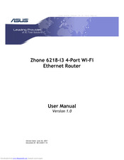 Asus Zhone 6218-i3 User Manual