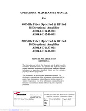 Andrew AE04A-D1248-001 Operation & Maintenance Manual