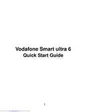 Zte Vodafone Smart ultra 6 Quick Start Manual