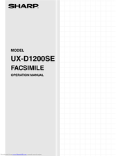 Sharp UX-D1200SE Operation Manual