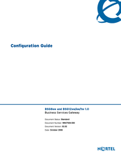Nortel BSG8ew 1.0 Configuration Manual