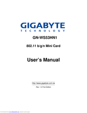 Gigabyte GN-WS53HN1 User Manual