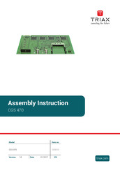 Triax CGS 470 Assembly Instruction Manual