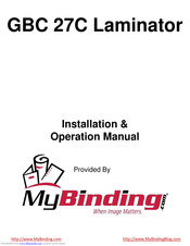 GBC 27C Installation & Operation Manual