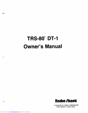 Radio Shack TRS-80 DT-1 Owner's Manual