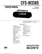 Sony CFS-W338S Service Manual