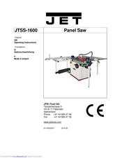 Jet JTSS-1600 Operating Instructions Manual
