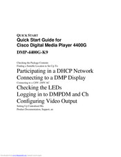 Cisco DMP-4400G-K9 Quick Start Manual