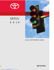 Toyota Mirai 2016 Quick Reference Manual