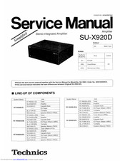 Technics SU-X920DEF Service Manual