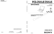 Sony PCG-Z505JE - VAIO - PIII 500 MHz Service Manual