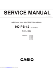 Casio EX-I/O-PB-12 Service Manual
