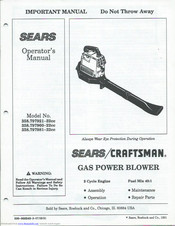 Craftsman 358.797921-32cc Operator's Manual