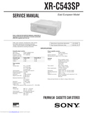 Sony XR-C543SP Service Manual