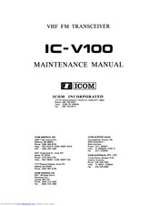 Icom IC-V100 Maintenance Manual
