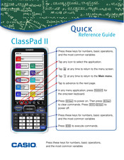 Casio CLASSPAD II Quick Reference Manual