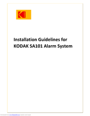 Kodak SA101 Installation Manuallines