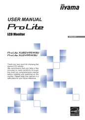 Iiyama ProLite XU2495WSU User Manual