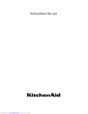 KitchenAid KOQCX 45600 Instructions For Use Manual