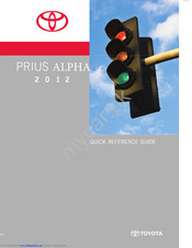 Toyota PRIUS ALPHA 2012 Quick Reference Manual