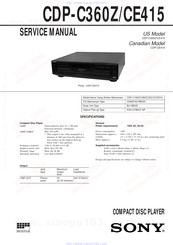 Sony CDP-C360Z Service Manual