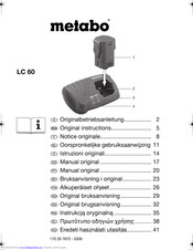 Metabo LC 60 Original Instructions Manual