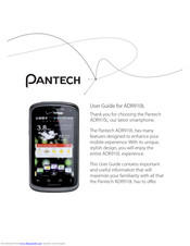 Pantech ADR910L User Manual